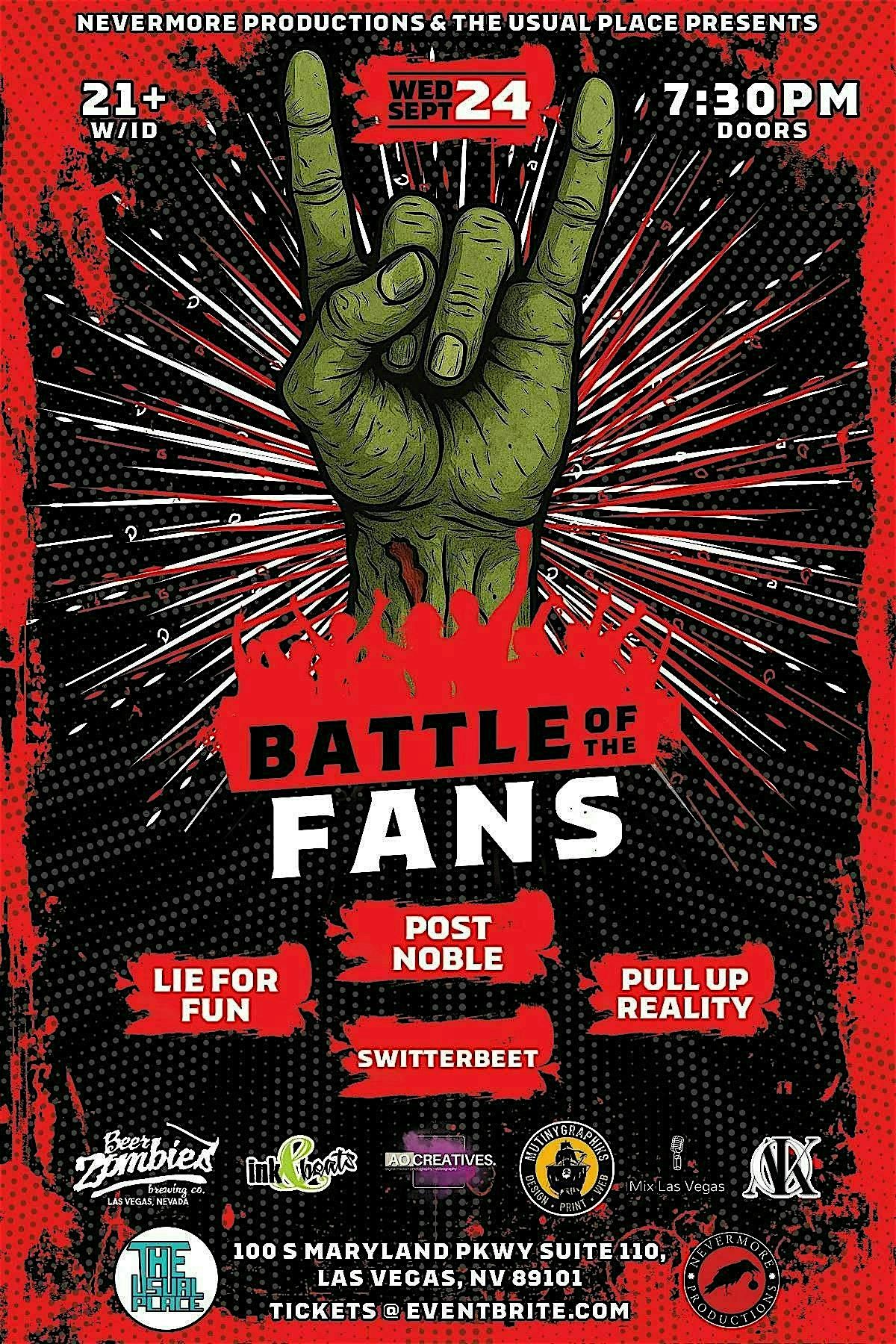 Battle of The Fans ROUND 3 at The Usual Place, 24 September | Event in Las Vegas | AllEvents