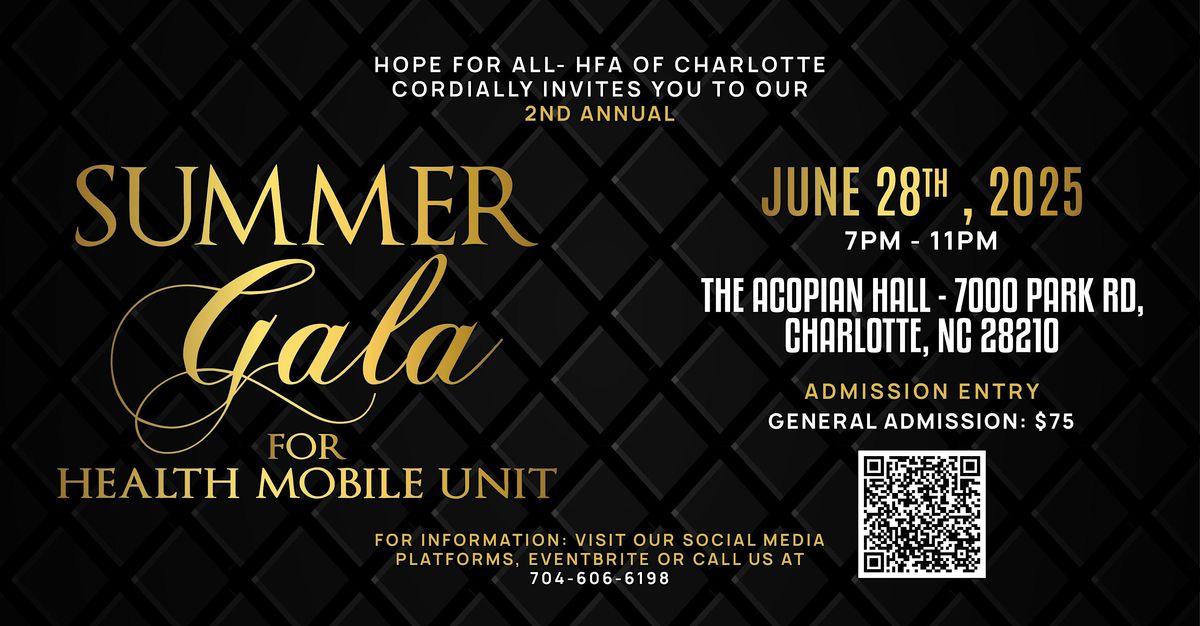 Hope for All-HFA Summer Gala, 28 June | Event in Charlotte | AllEvents