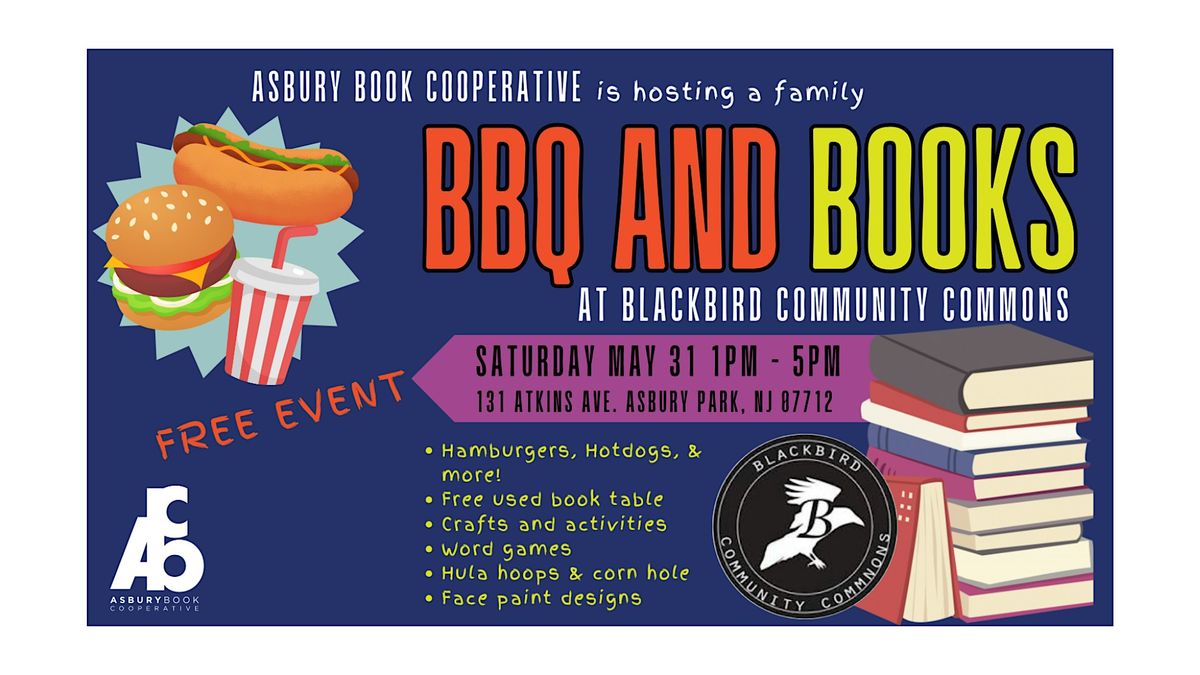 ABC hosts a BBQ & Books at Blackbird Community Commons, 31 May | Event in Asbury Park | AllEvents