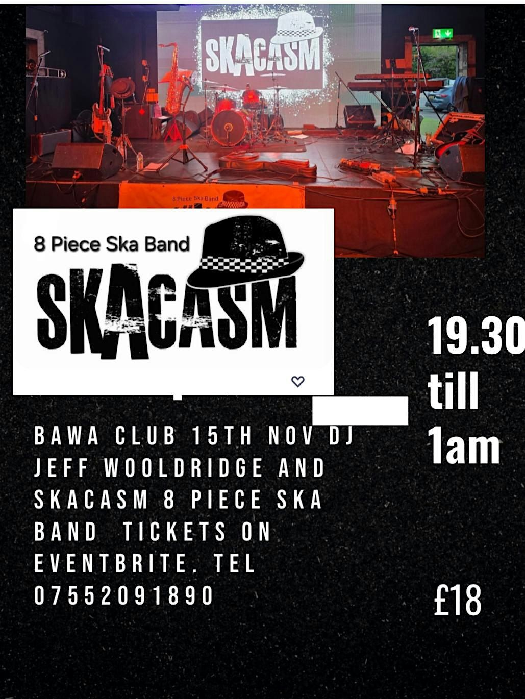 Skacasm 8 piece ska band and dj jeff  wooldridge, 15 November | Event in Filton | AllEvents