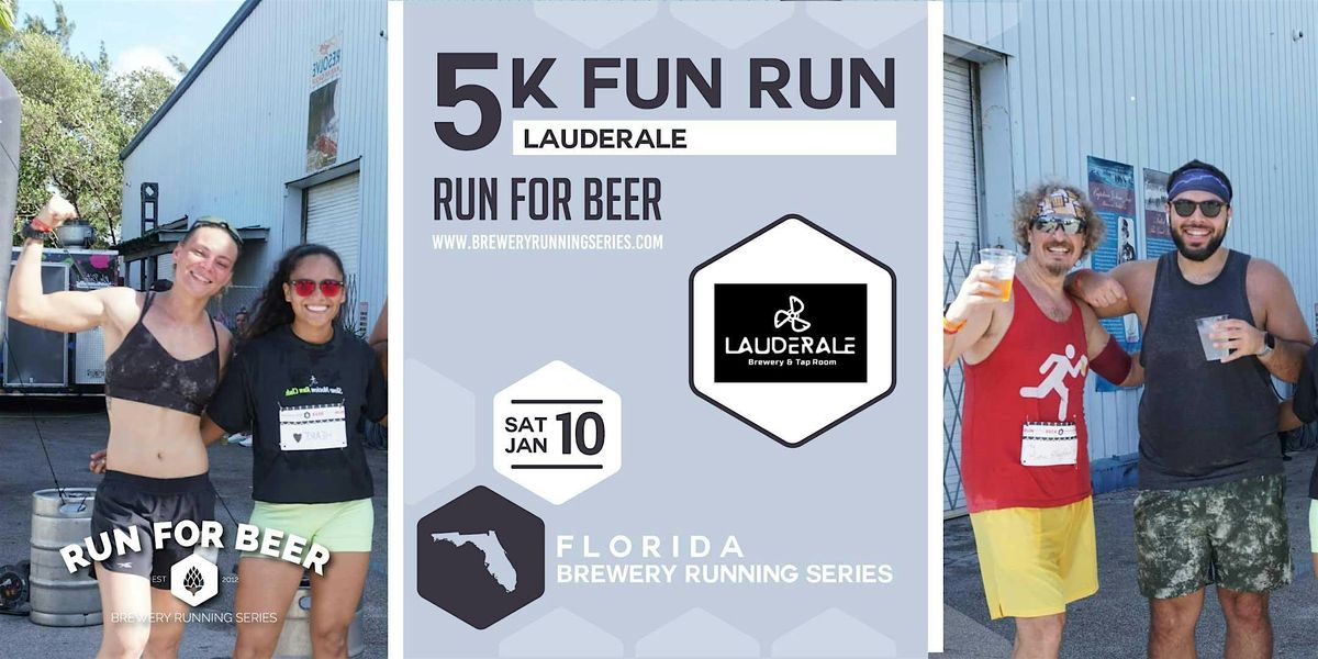 5k Beer Run x LauderAle Brewery | 2026 Florida Brewery Running Series, 10 January | Event in Fort Lauderdale