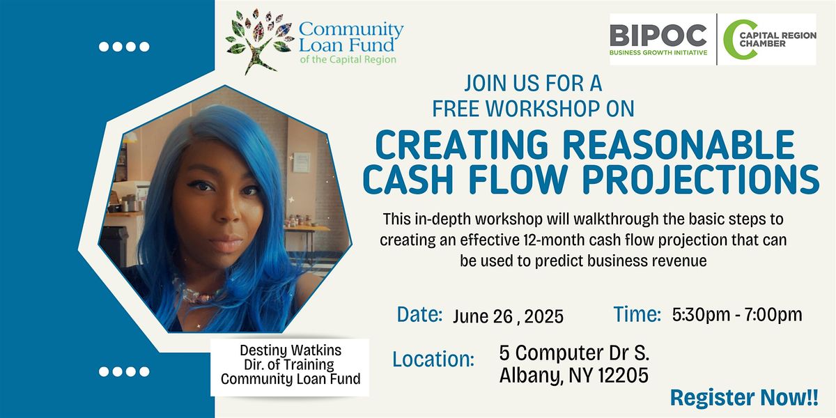 Creating Reasonable Cash Flow Projections, 26 June | Event in Albany | AllEvents