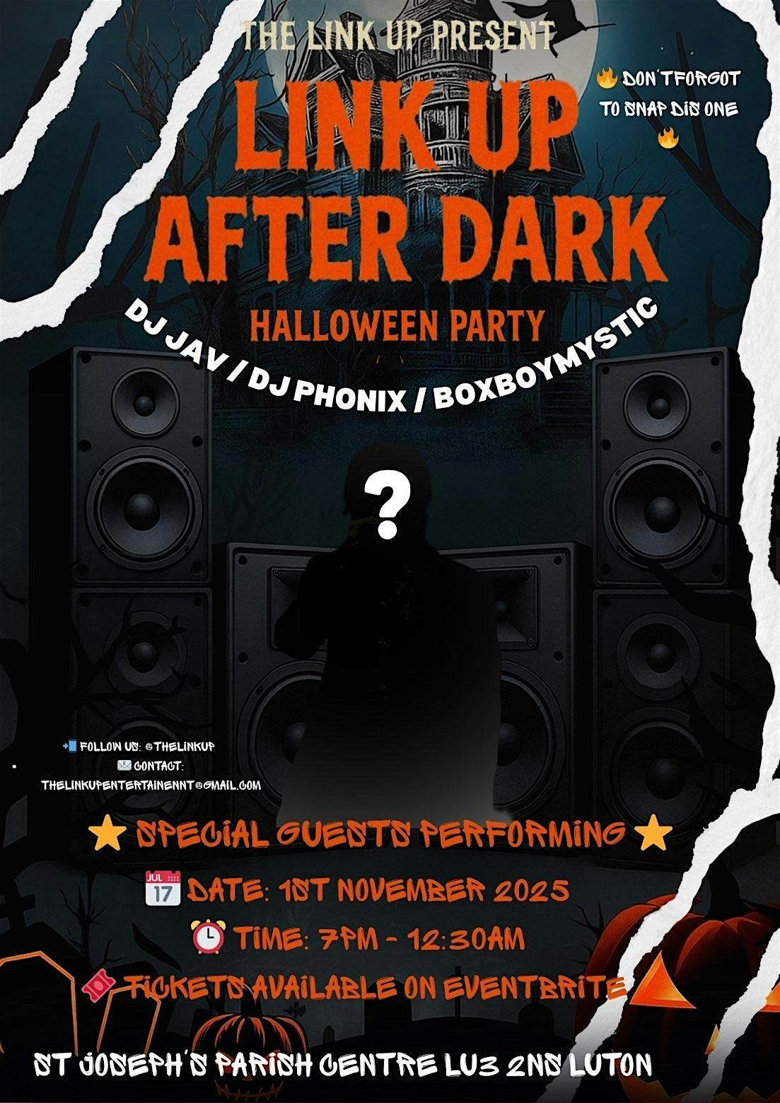 LINK UP AFTER DARK HALLOWEEN PARTY, 1 November | Event in Luton | AllEvents