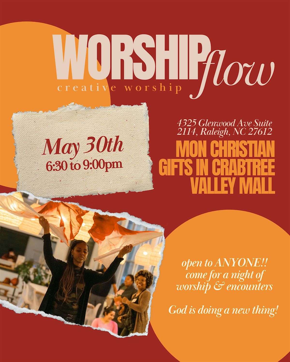 Worship Flow- A night of worship and encounter, 30 May | Event in Raleigh | AllEvents