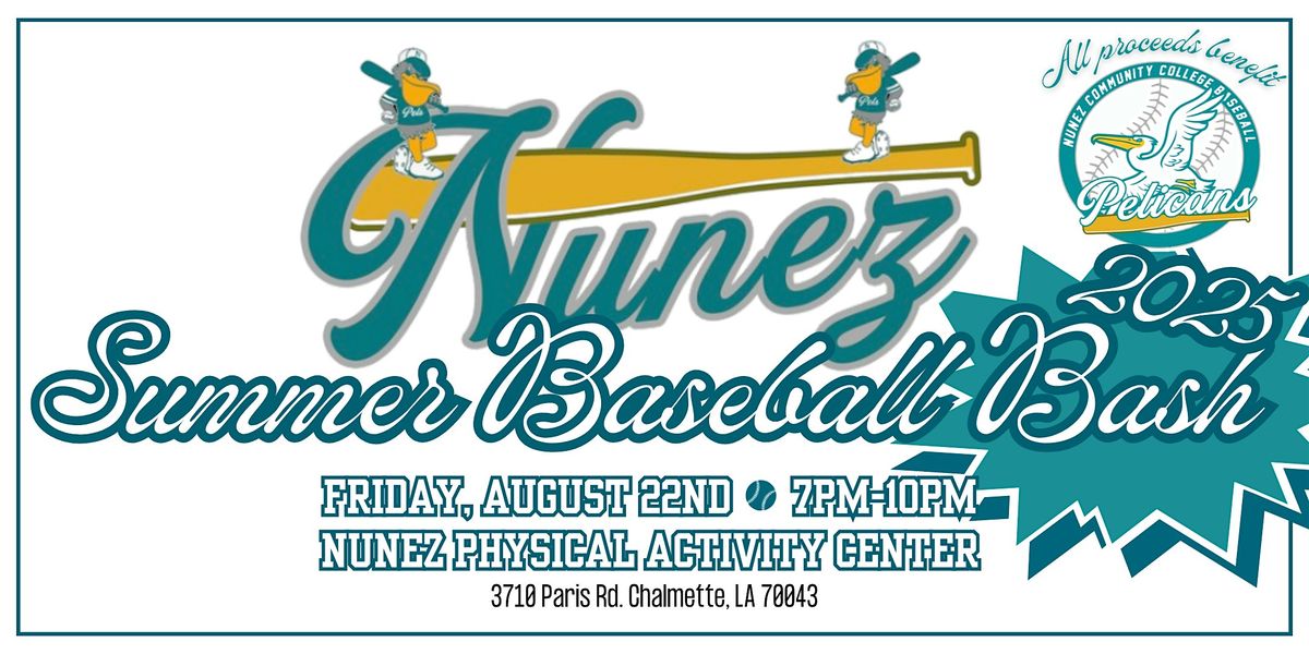 Nunez Summer Baseball Bash, 22 August | Event in Chalmette | AllEvents
