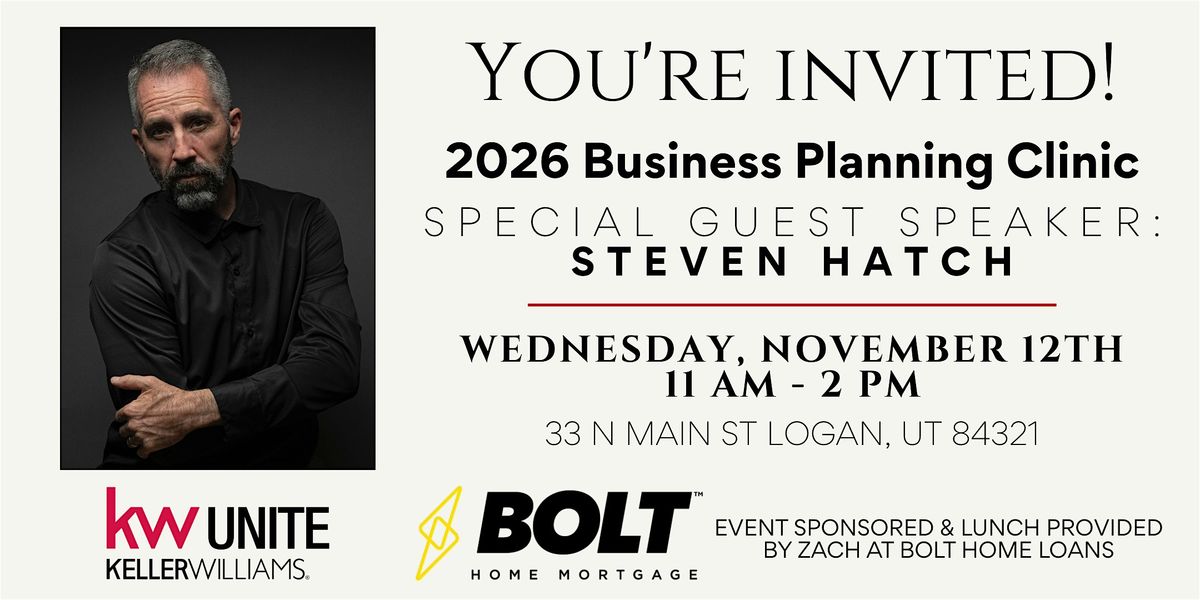 Business Planning Clinic w/Steven Hatch, 12 November | Event in Logan | AllEvents