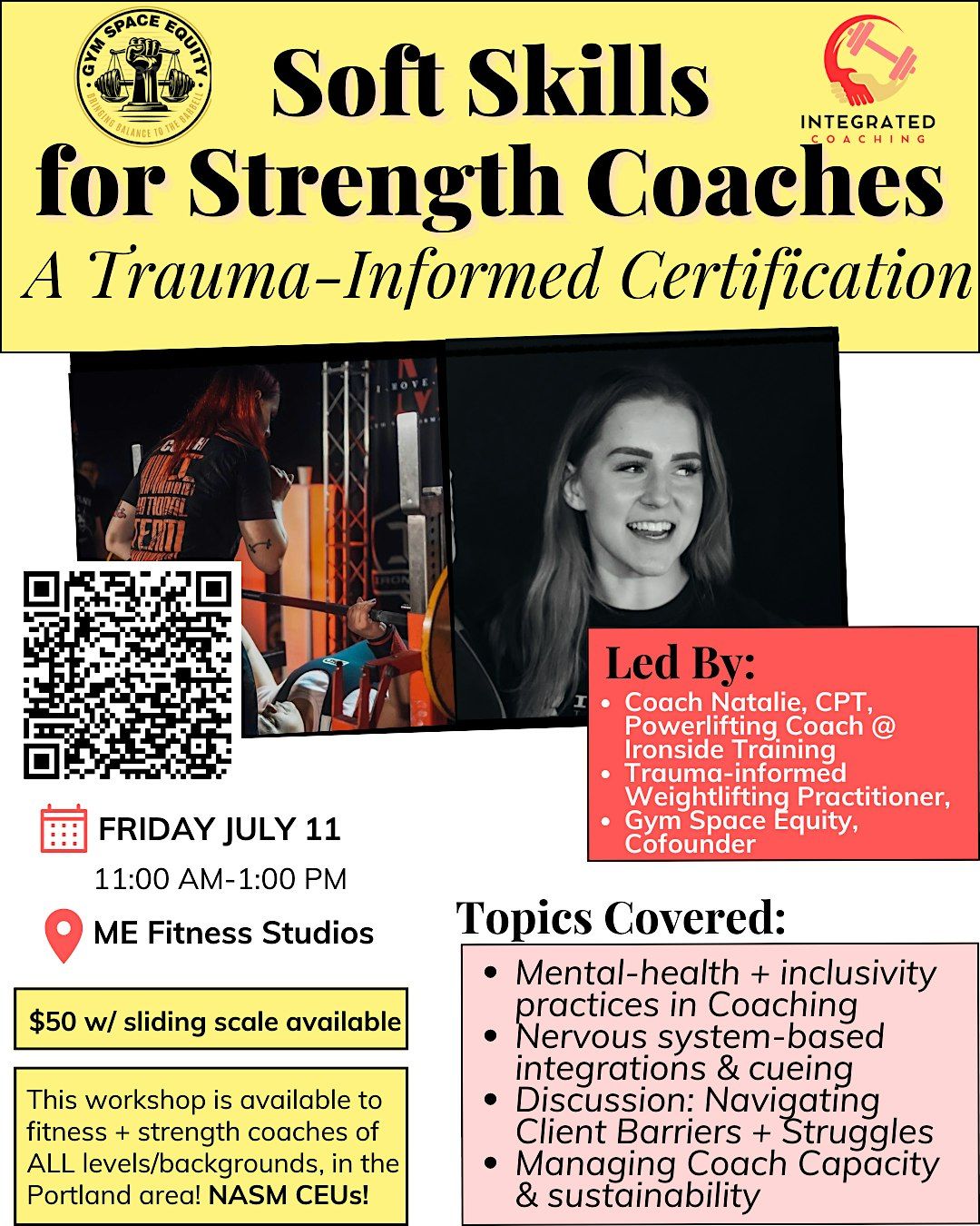 Soft Skills For Strength Coaches: A Continuing Ed Course, 11 July | Event in Portland | AllEvents