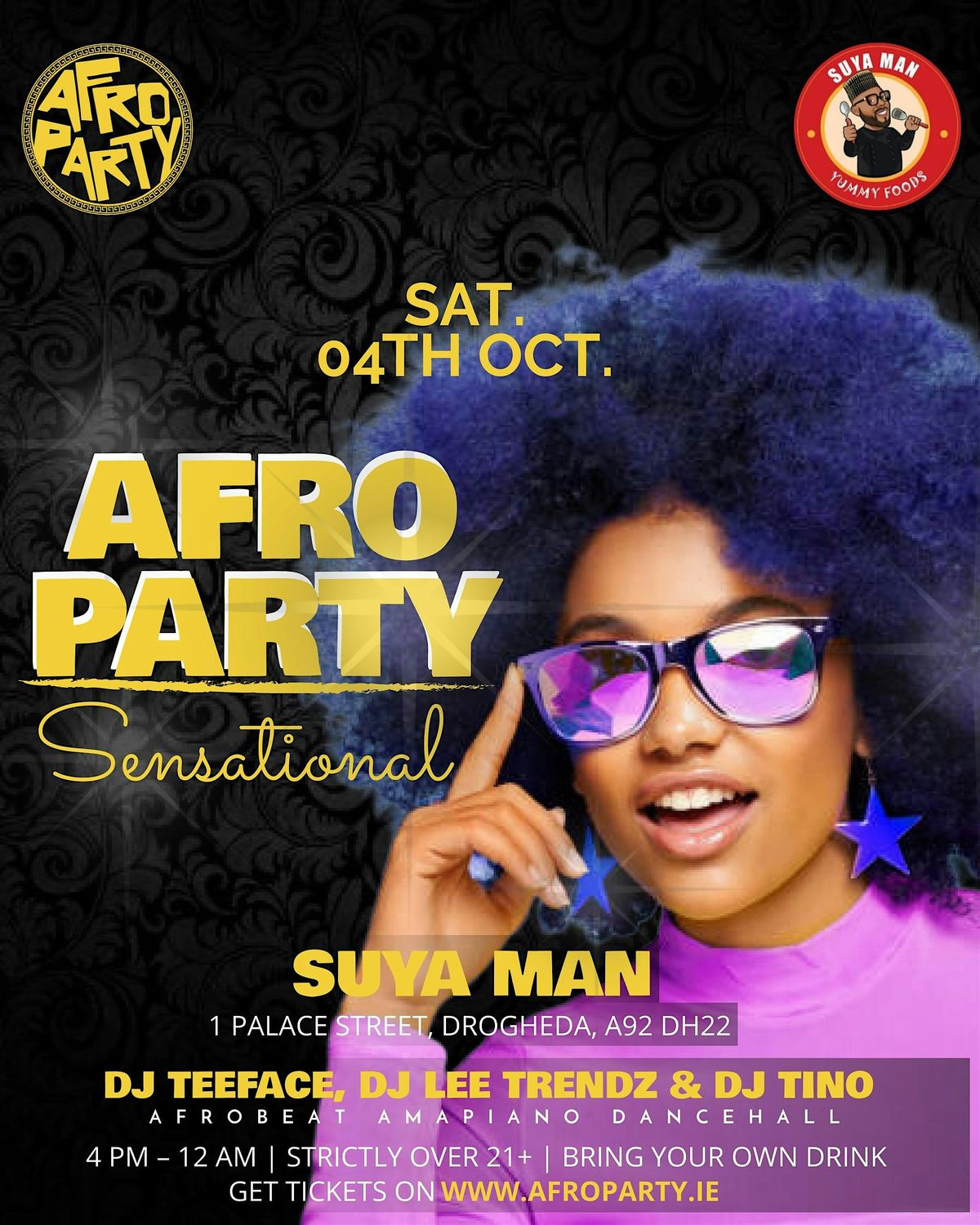 Afrobeats, Amapiano & Dancehall Party at Suya Man, Drogheda, SAT. 04TH OCT., 4 October | Event in Drogheda