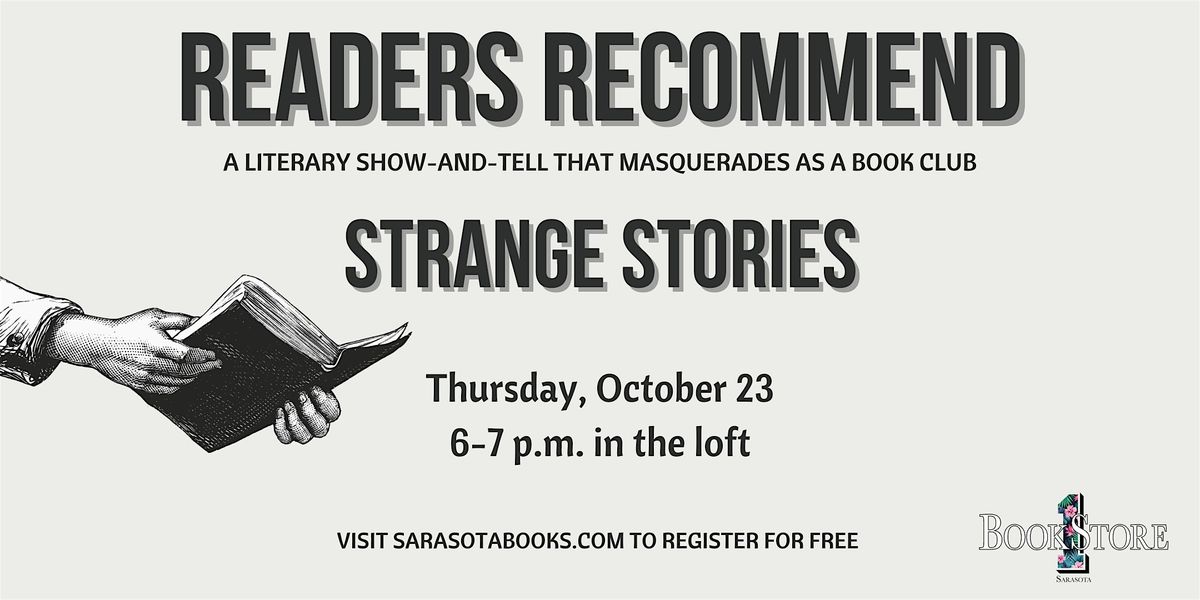 Readers Recommend: A Literary Show-and-Tell That Masquerades as a Book Club, 23 October | Event in Sarasota