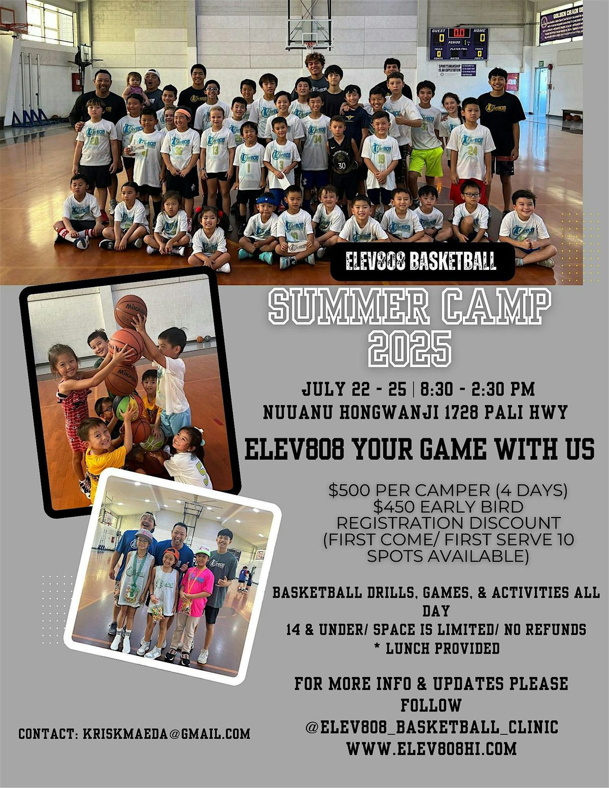 Elev808 Summer Basketball Camp, 22 July | Event in Honolulu | AllEvents