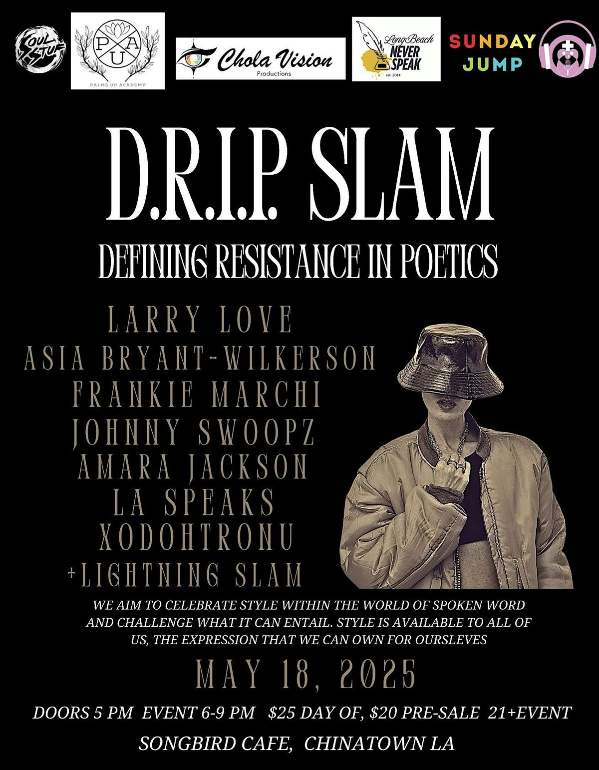 D.R.I.P. Slam: Defining Resistance in Poetics, 18 May | Event in Los Angeles | AllEvents