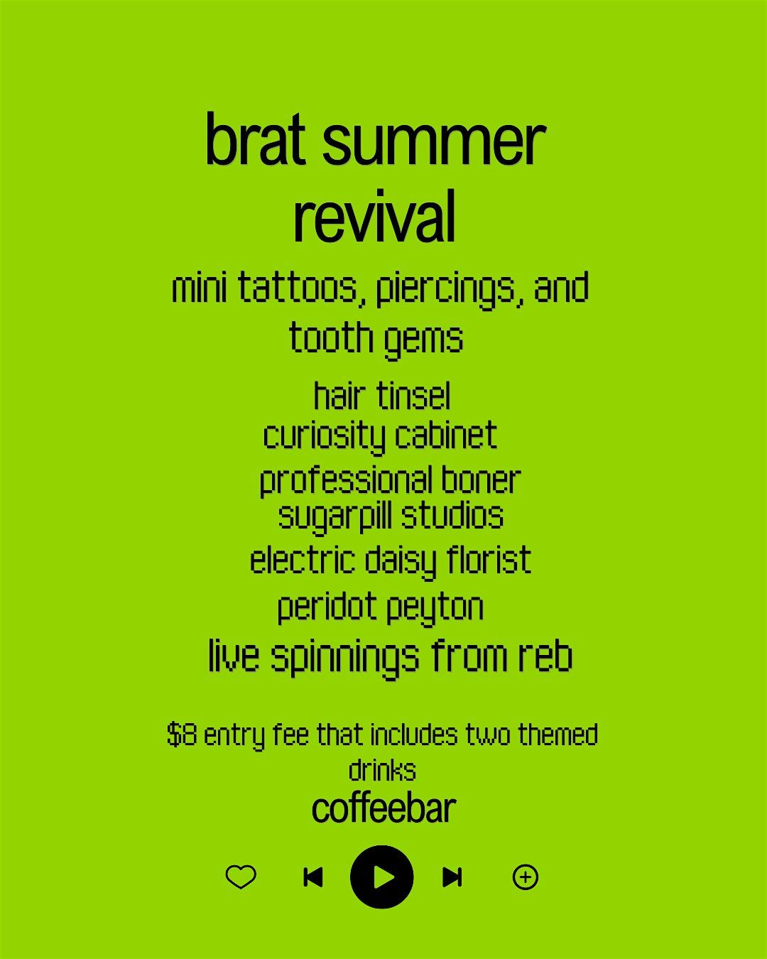 brat night- coffeebar bel air, 20 June | Event in Bel Air | AllEvents