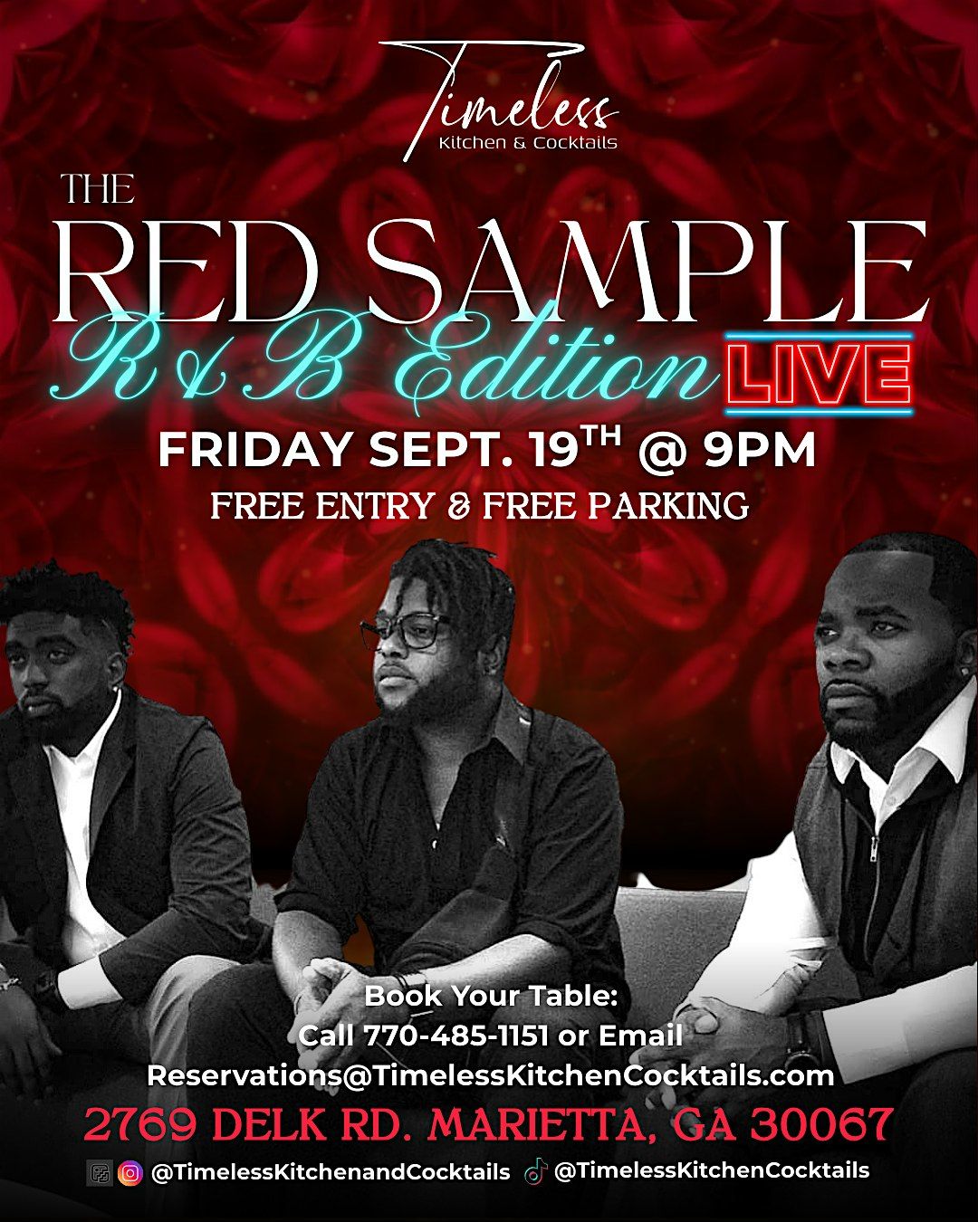 The RED SAMPLE Performing Live R&B Edition at Timeless, 19 September | Event in Marietta | AllEvents