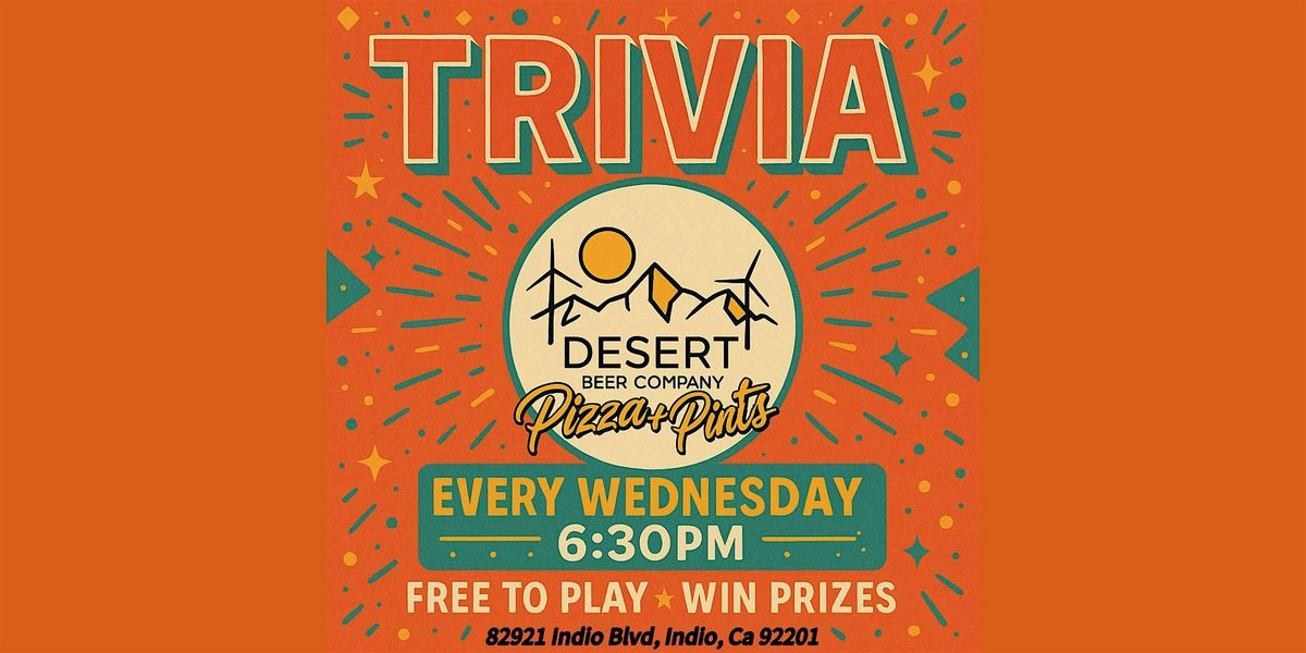 Desert Beer Pizza + Pints Trivia Night!, 3 December | Event in Indio | AllEvents
