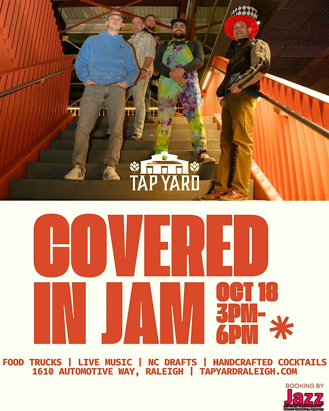 Covered in Jam LIVE @ Tap Yard, 18 October | Event in Raleigh | AllEvents