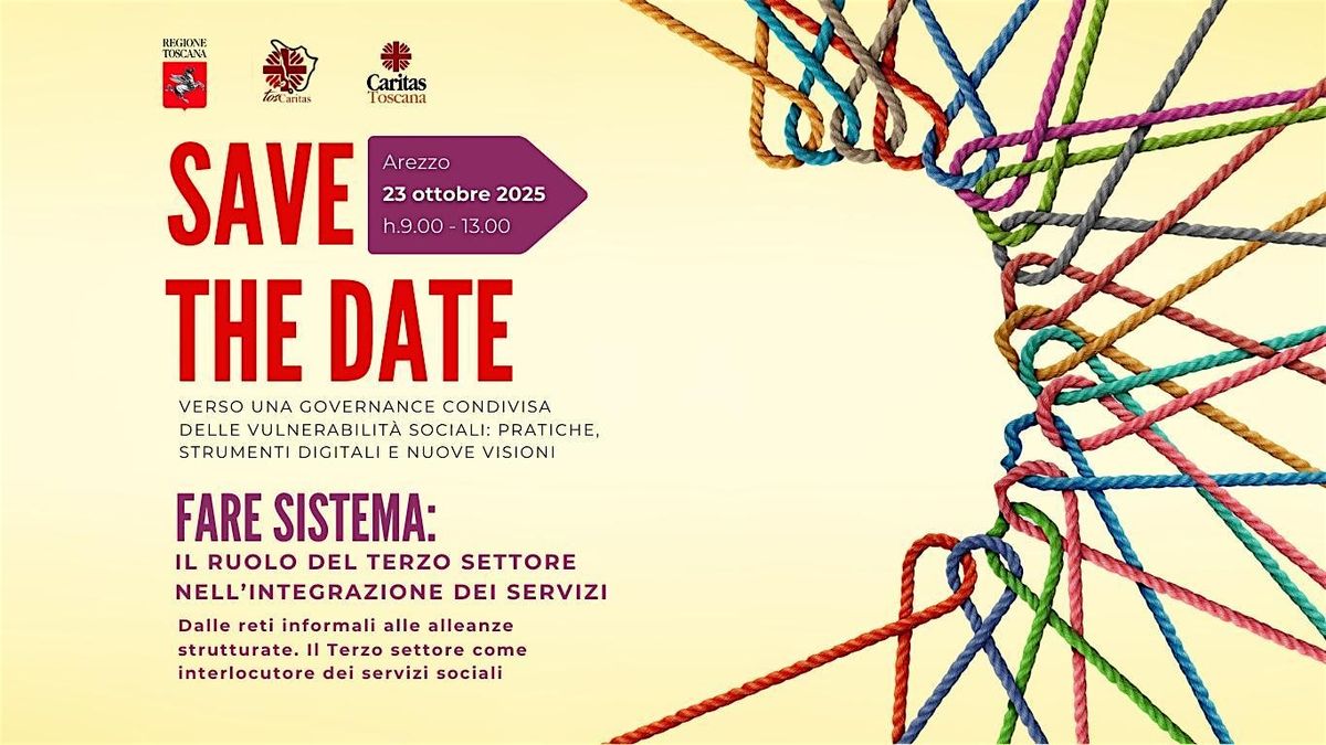 FARE SISTEMA: IL RUOLO DEL TERZO SETTORE NELL’INTEGRAZIONE DEI SERVIZI, 23 October | Event in Arezzo | AllEvents