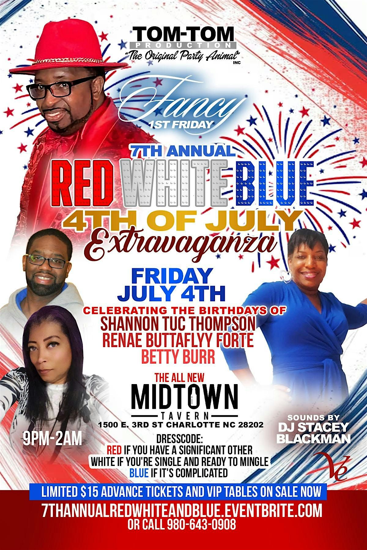 Tom-Tom's 7th Annual Red, White And Blue 4th Of July Extravaganza, 4 July | Event in Charlotte | AllEvents