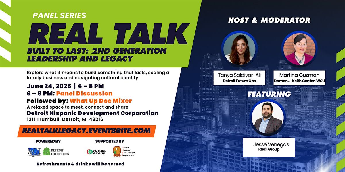 Real Talk: Built to Last, 24 June | Event in Detroit | AllEvents