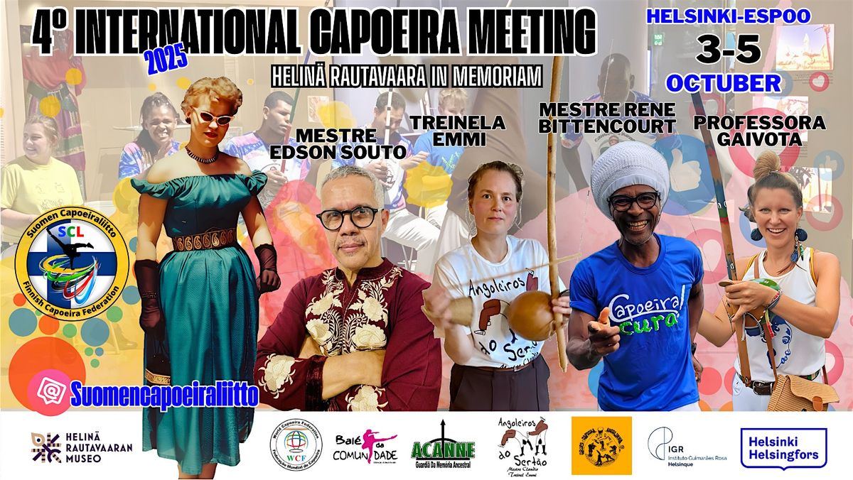 4º International Capoeira Meeting (Helinä Rautavaara in Memoriam) 2025, 3 October | Event in Espoo | AllEvents