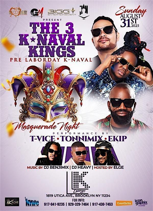 The 3 Kings of K-naval Pre-Labor Day Masquerade, 31 August | Event in Brooklyn | AllEvents