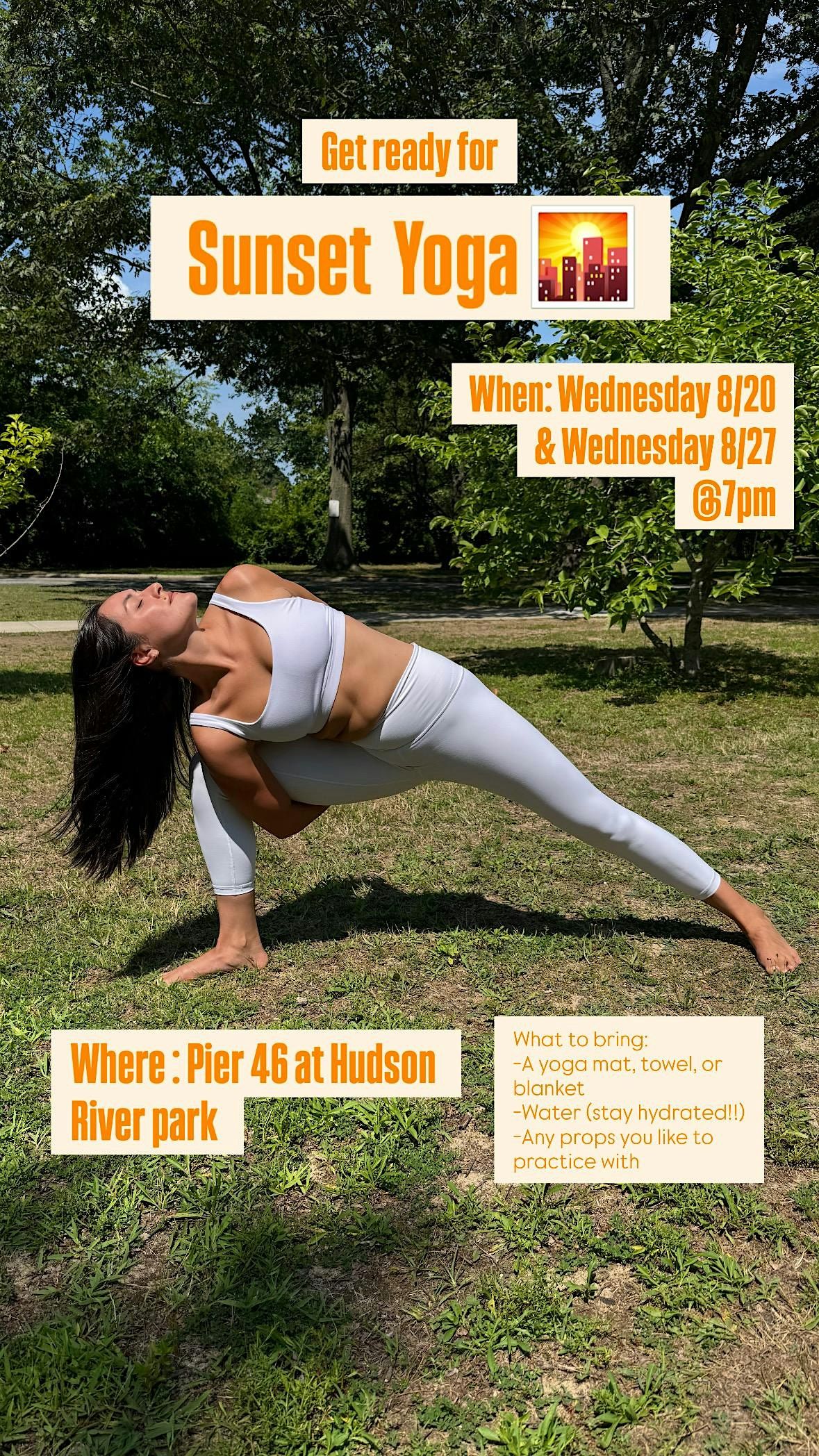 Sunset Vinyasa Yoga, 27 August | Event in New York | AllEvents
