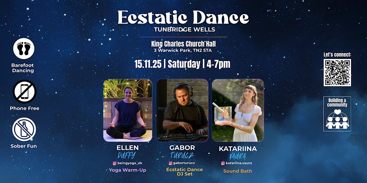 Ecstatic Dance Tunbridge Wells - 15.11.2025, 15 November | Event in Royal Tunbridge Wells | AllEvents