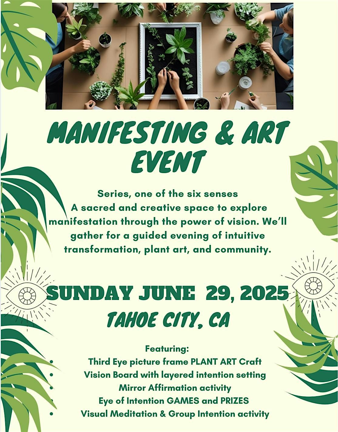Manifesting Art Series – Part One: The Sense of Sight, 29 June | Event in Tahoe City | AllEvents