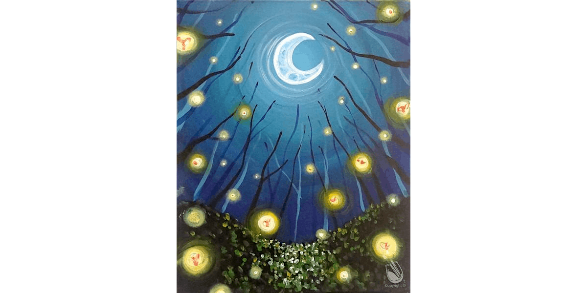 Glowing Fireflies - Paint and Sip in Austin | Classpop!™, 17 August | Event in Austin | AllEvents