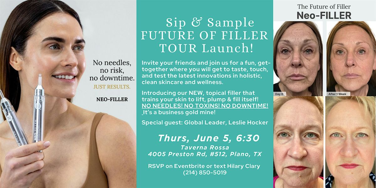 Sip & Sample FUTURE OF FILLER TOUR - Plano, TX, 5 June | Event in Plano | AllEvents