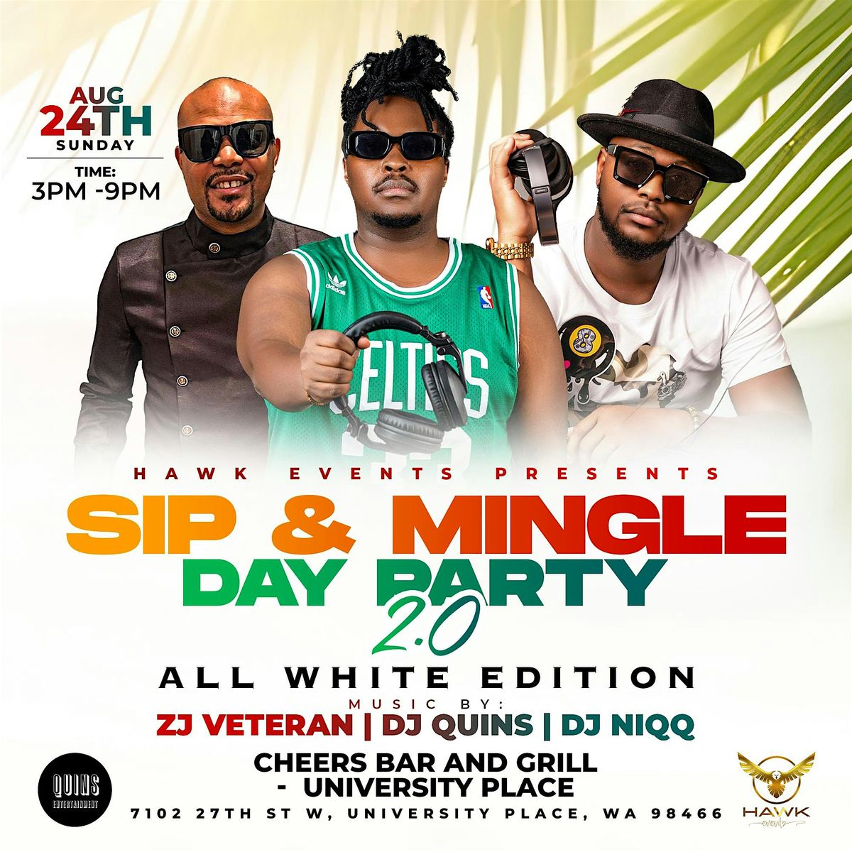 SIP & MINGLE DAY PARTY 2.0 - ALL WHITE EDITION, 24 August | Event in University Place | AllEvents