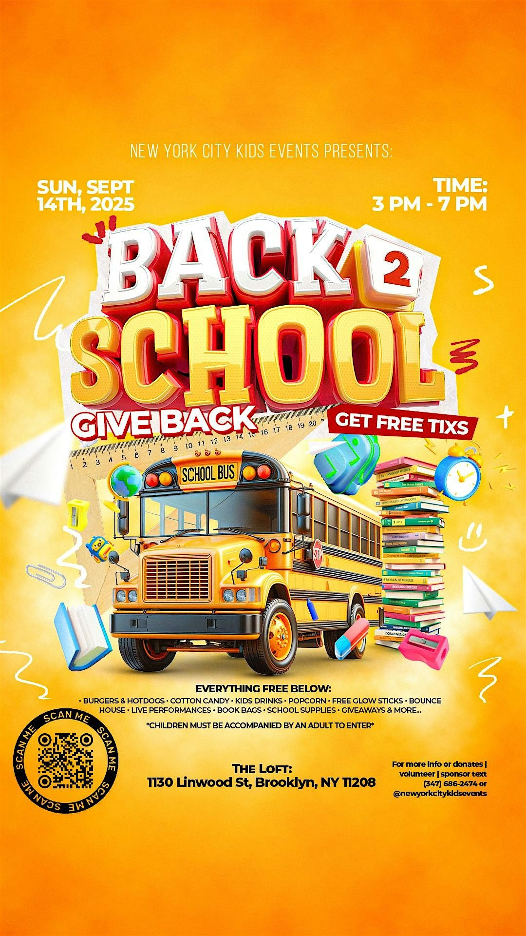 OUR ANNUAL BACK 2 SKOOL GIVE BACK 2025, 14 September | Event in Brooklyn | AllEvents