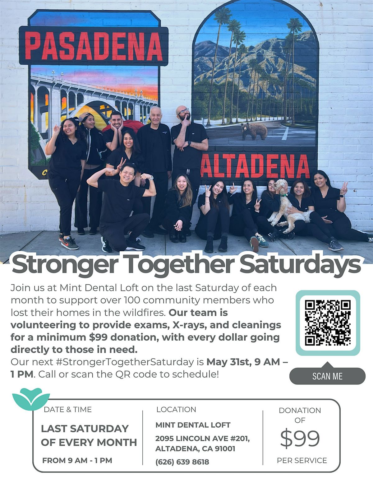 #StrongerTogetherSaturday @ Mint Dental Loft, 31 May | Event in Altadena | AllEvents