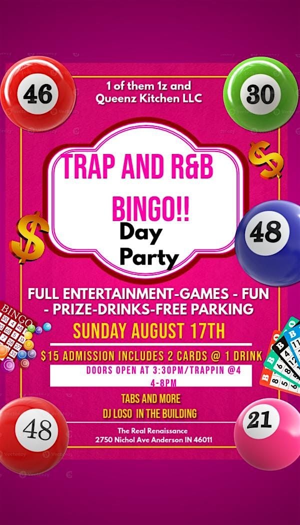 Trap And R&B BINGO, 17 August | Event in Anderson | AllEvents