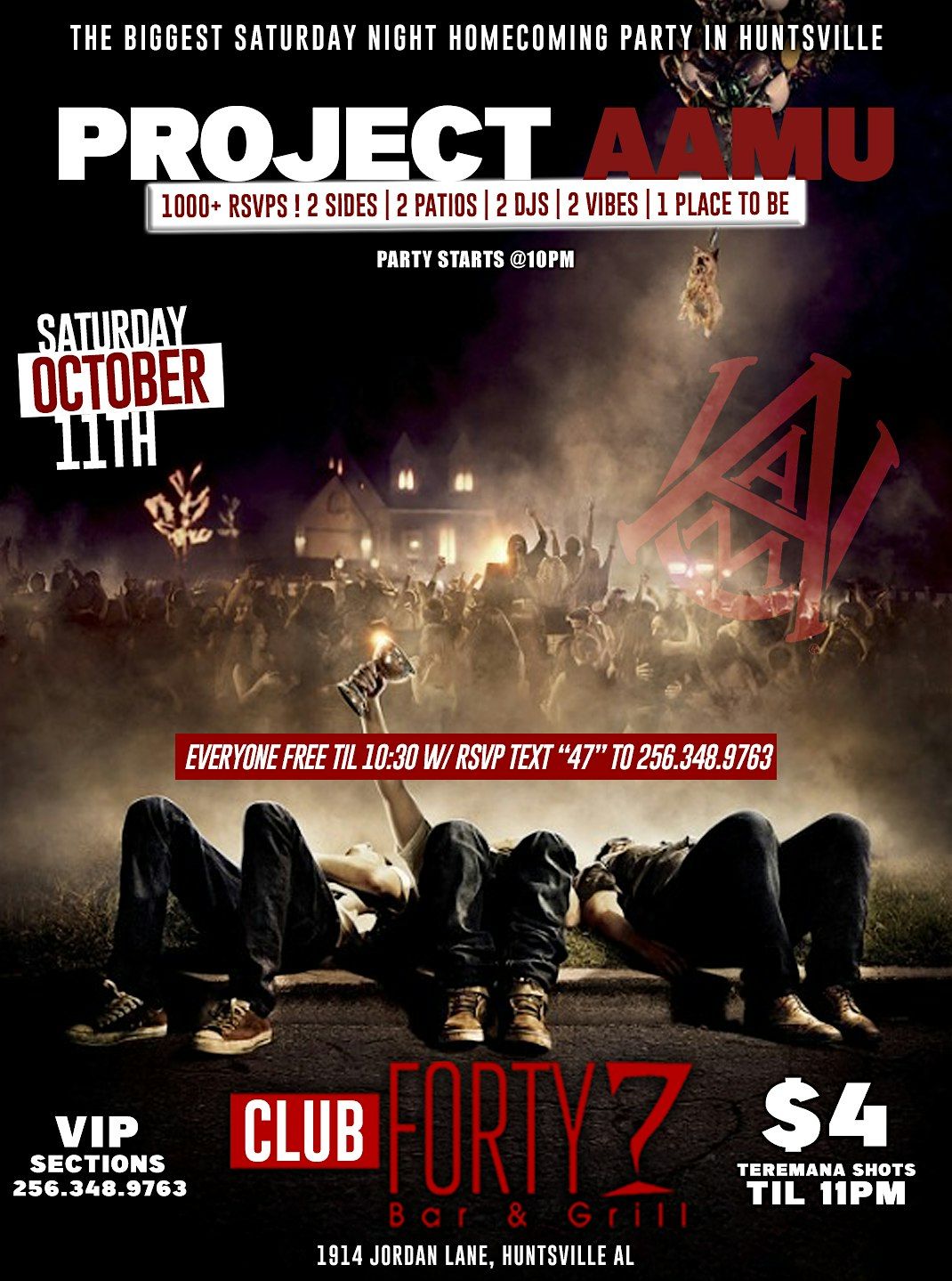 FREE TICKETS for PROJECT AAMU! CONCERT AFTERPARTY @ CLUB47  | OCT 11TH, 11 October | Event in Huntsville | AllEvents