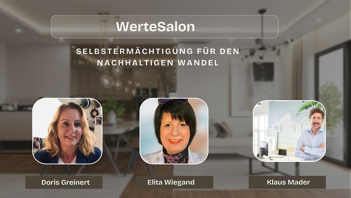 WerteSalon:  Selbstermächtigung für den nachhaltigen Wandel, 1 September | Event in Düsseldorf | AllEvents