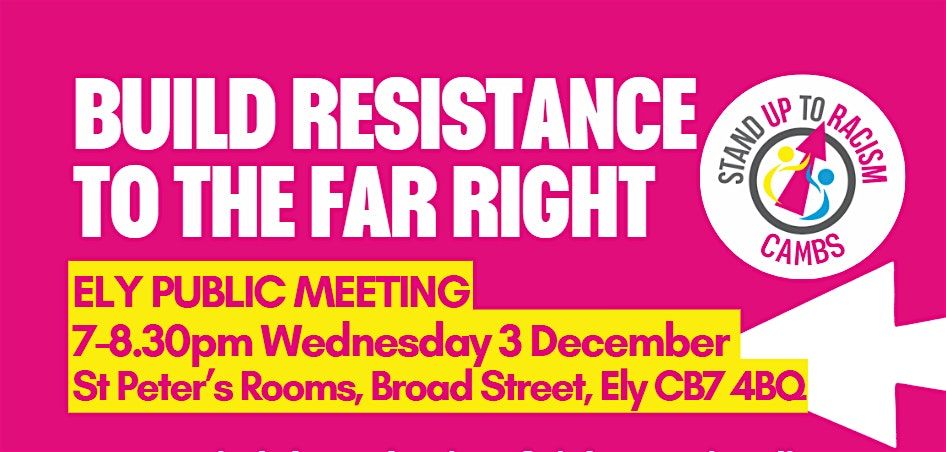 Build Resistance to the Far Right - Ely Public Meeting, 3 December | Event in ELY | AllEvents