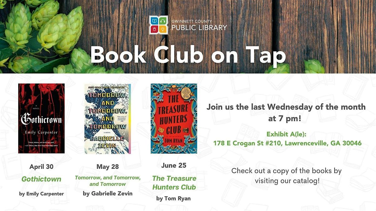 Book Club on Tap, 28 May | Event in Lawrenceville | AllEvents