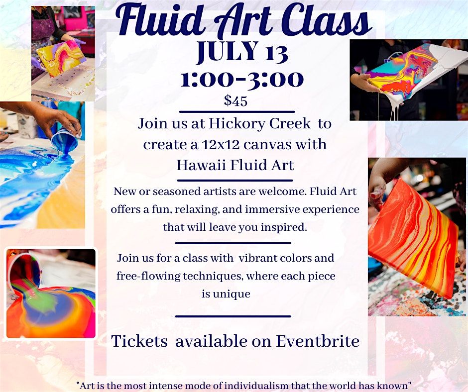 Fluid Art Class, 13 July | Event in New Lenox | AllEvents