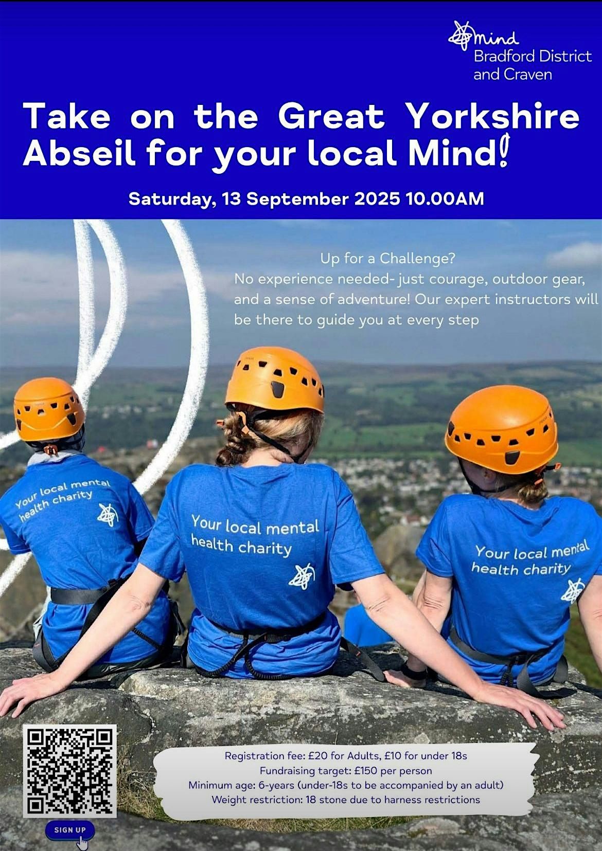 Take on the Great Yorkshire Abseil for your local Mind, 13 September | Event in Ilkley | AllEvents