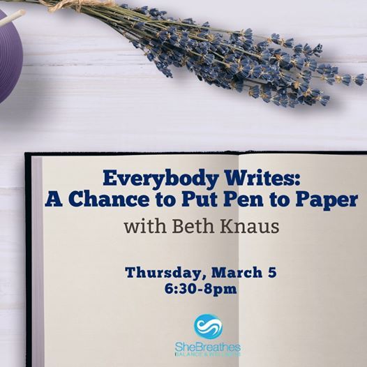 Everybody Writes A Chance To Put Pen To Paper At Shebreathes