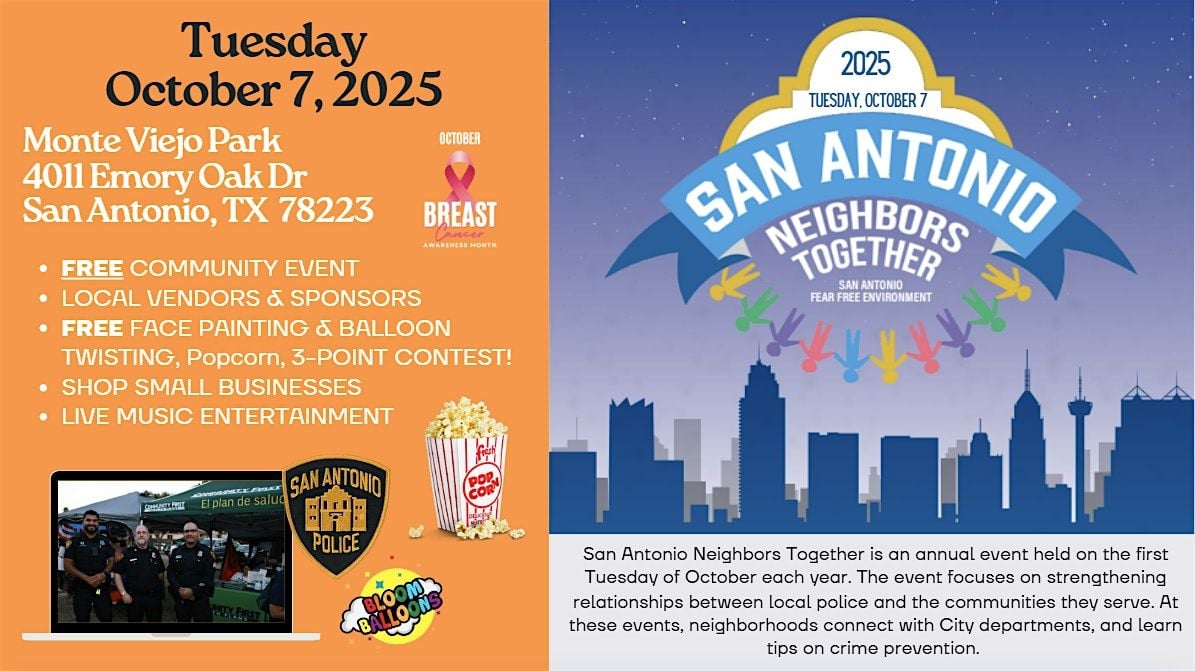 San Antonio Neighbors Together, 7 October | Event in San Antonio | AllEvents