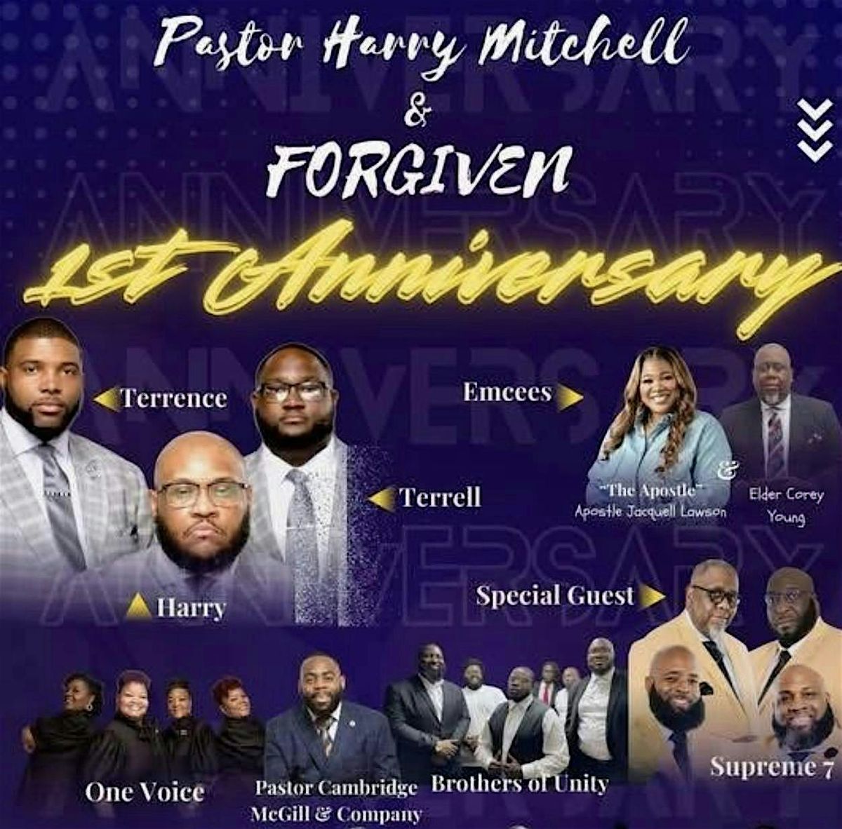 Pastor Harry Mitchell & Forgiven 1st Anniversary, 2 August | Event in Bainbridge | AllEvents