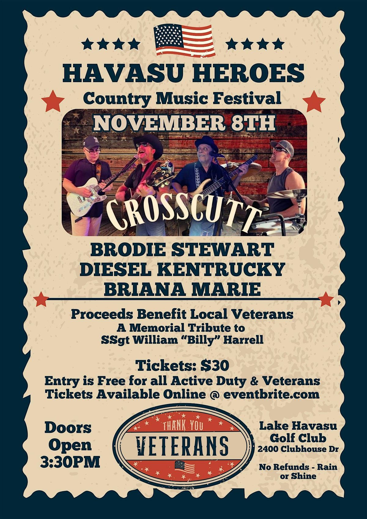 Havasu Heroes Country Music Festival, 8 November | Event in Lake Havasu City | AllEvents