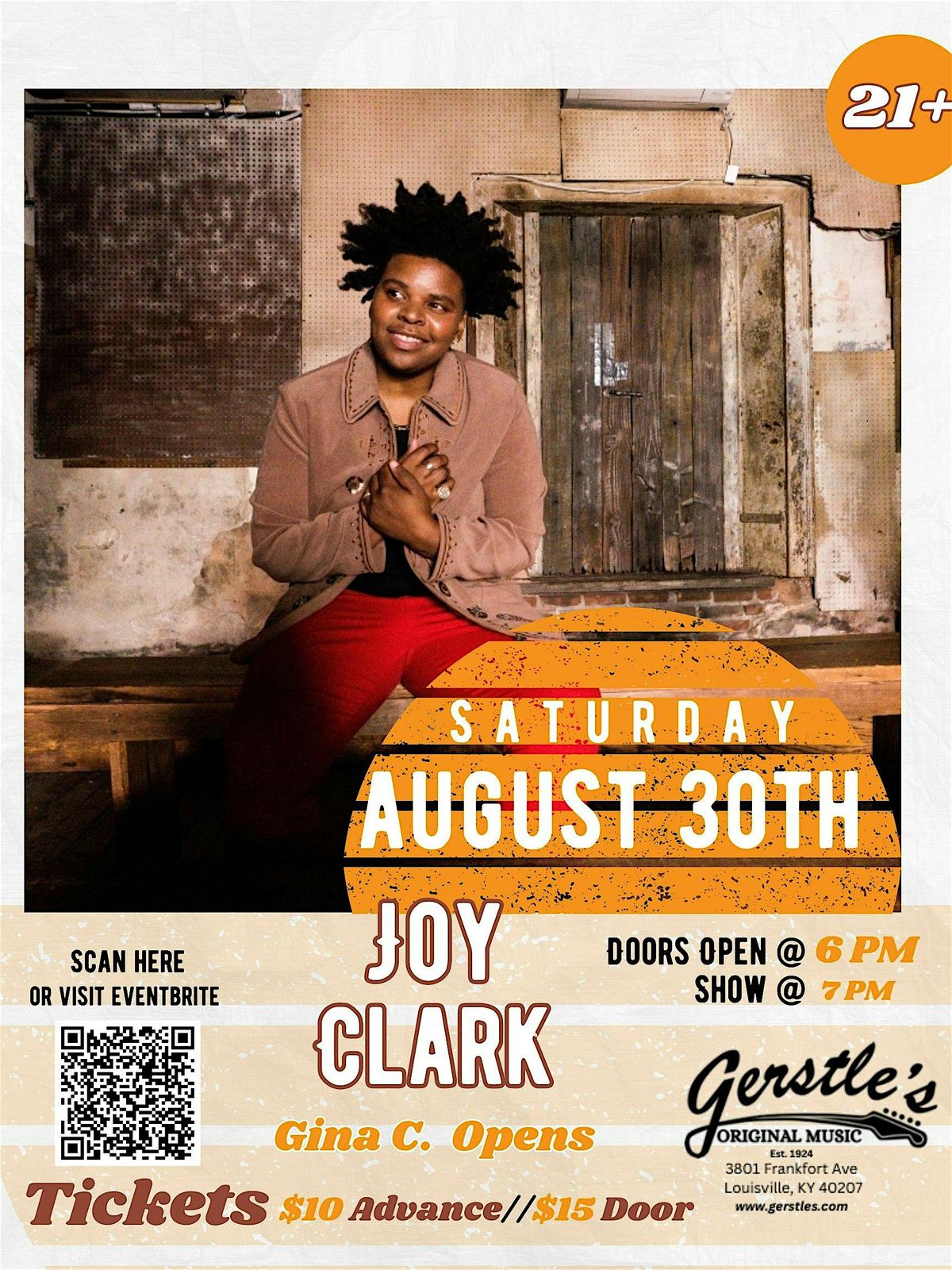 Joy Clark Live at Gerstle's with Gina C, 30 August | Event in Louisville | AllEvents