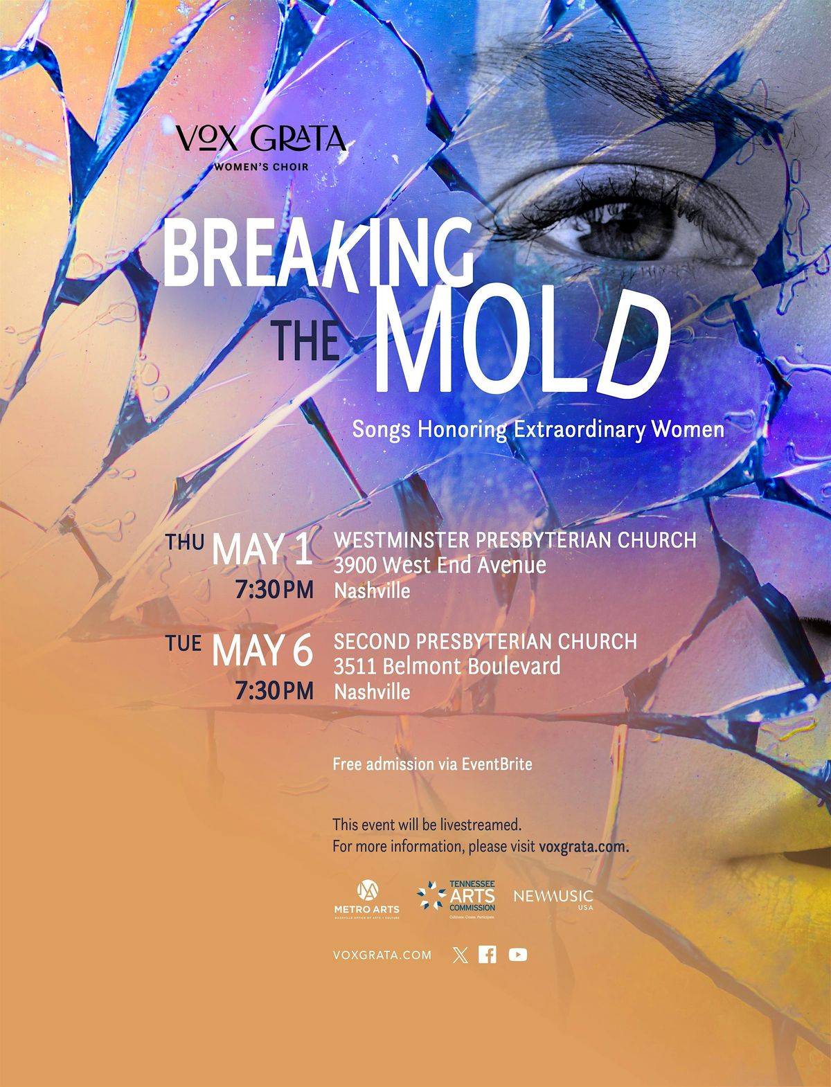 Vox Grata Women's Choir presents "Breaking the Mold", 6 May | Event in Nashville | AllEvents