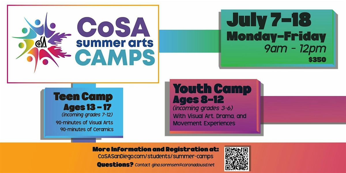 2025 CoSA Summer Arts Camps  July 7th-July18th, 7 July | Event in Coronado | AllEvents