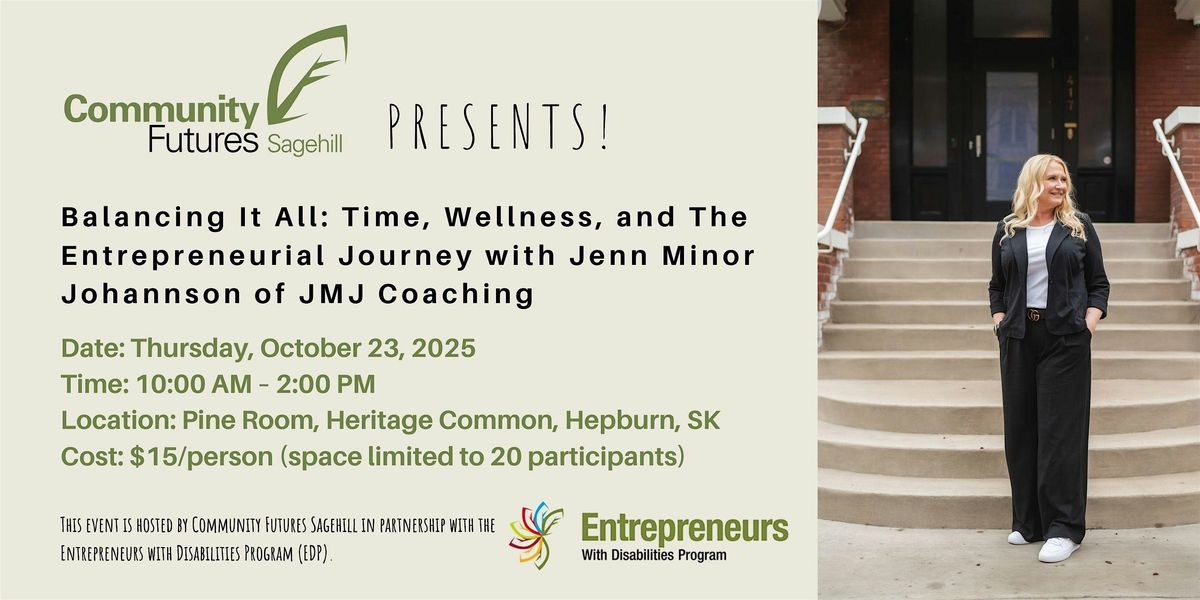 Balancing It All: Time, Wellness, and The Entrepreneurial Journey, 23 October | Event in Hepburn | AllEvents