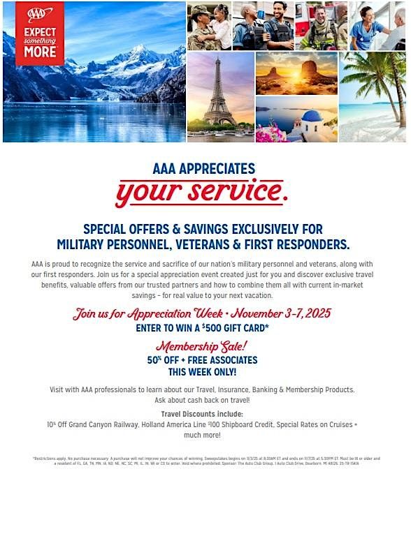 Military, Veterans and First Responders Appreciation Week November 3-7 | Event in Clive | AllEvents