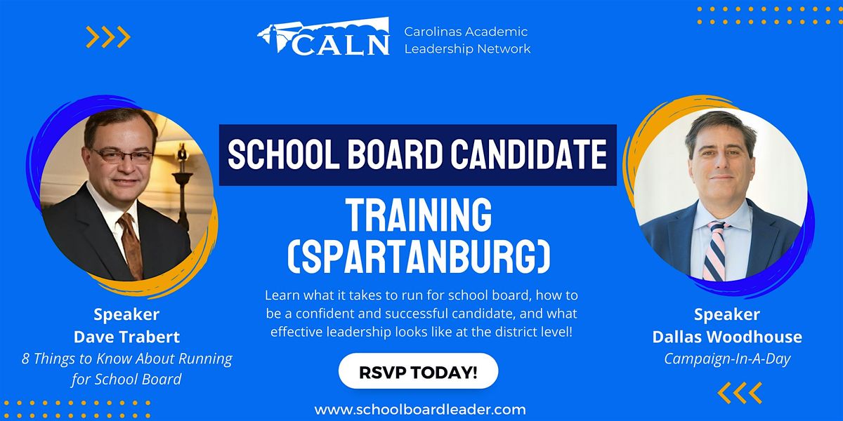 School Board Candidate Training (Spartanburg), 31 May | Event in Spartanburg | AllEvents