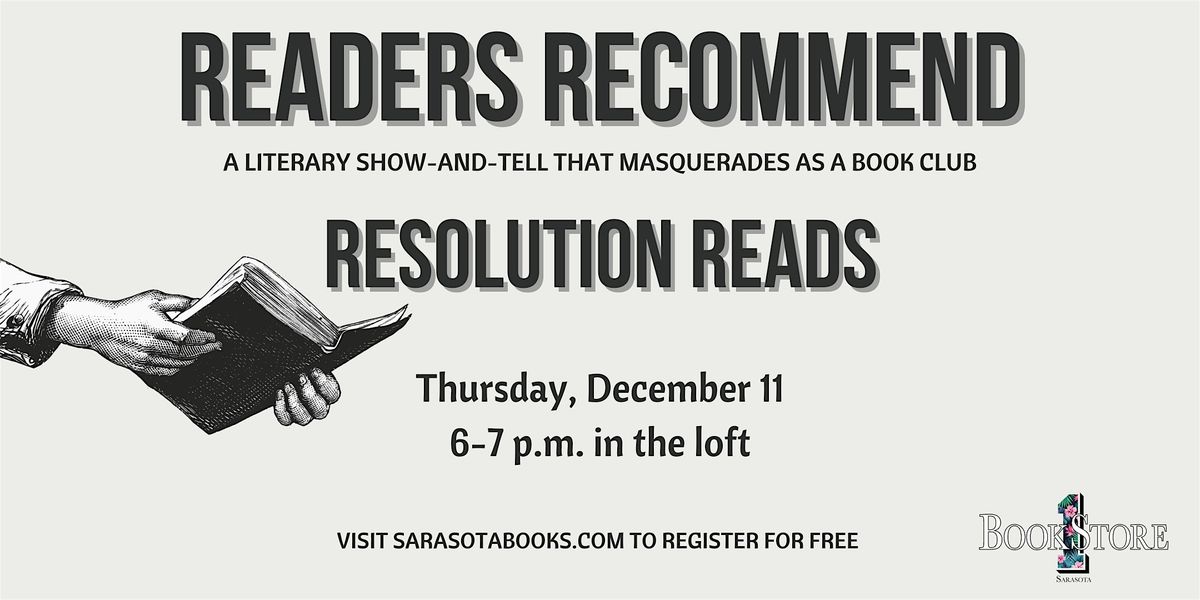 Readers Recommend: A Literary Show-and-Tell That Masquerades as a Book Club, 11 December | Event in Sarasota